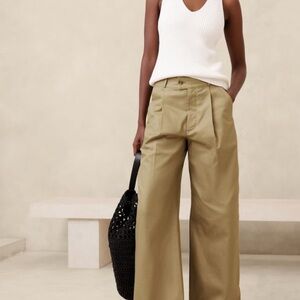 Banana Republic Factory Tan Wide-Leg Pants